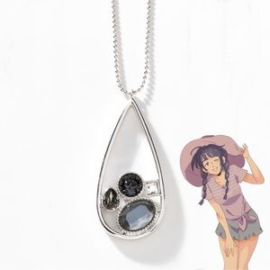 Touchstone Crystal Inside Scoop Necklace Pendant